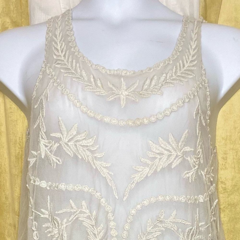 White Lace Sheer Sleeveless Top